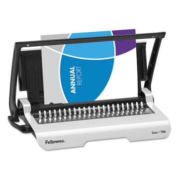 Fellowes® Star+ 150 Manual Comb Binding Machine, 150 Sheets, 17.69 X 9.81 X 3.13, White freeshipping - TVN Wholesale